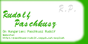 rudolf paschkusz business card